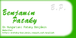benjamin pataky business card